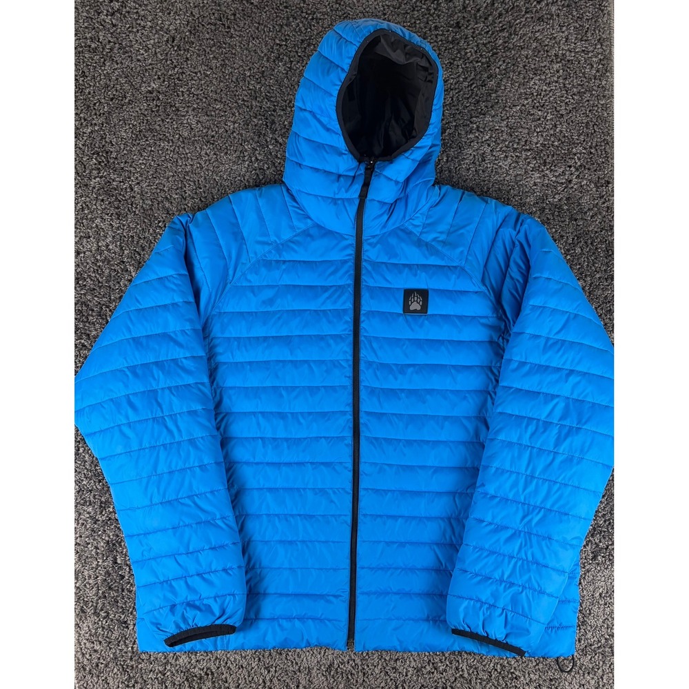 Alaskan Hardgear Duluth Trading Co Blue Puffer Jacket Hooded Mens 2XL Coat